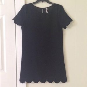 Black Scalloped Dress